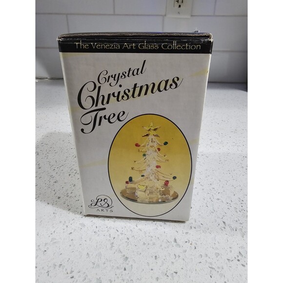 LS Arts Christmas / Blown Venezia Art Glass Christmas Tree & Ornaments 4" - Picture 2 of 5